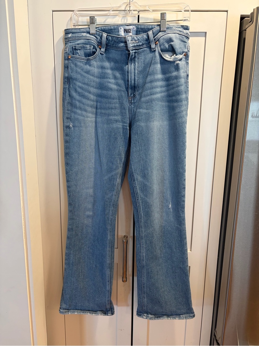 PAIGE Women’s Light Blue Slim Straight Jeans - Picture 2 of 3
